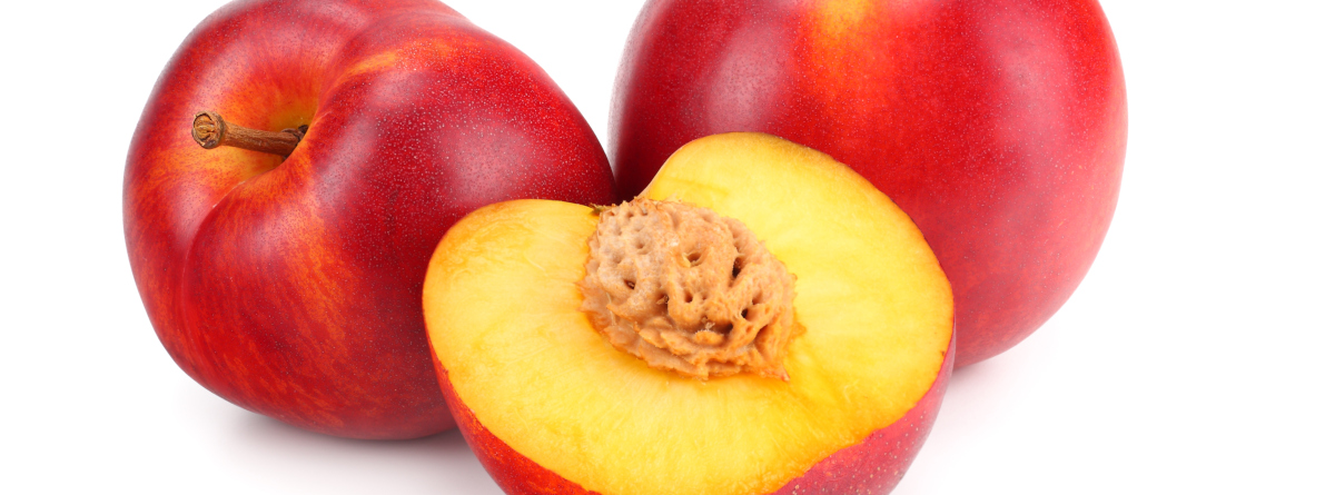 Whole and half nectarines